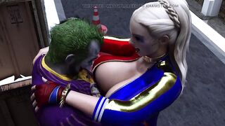 The Joker Fucks Harley Quinn in dirty Alley way