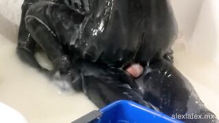 Playing in slime with Gloomy Babe, T2, messy sex - Alex Latex