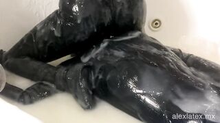 Playing in slime with Gloomy Babe, T2, messy sex - Alex Latex