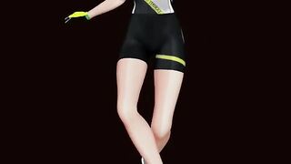 MMD-B Tall BluArc Time Moment bike-N - Emerald Suit Color Edit Smixix