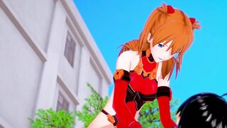 Asuka Cowgirl : Neon Genesis Evangelion Hentai Parody