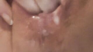 My husband's friend cums on my pussy in a public bathroom and I need to touch myself more and I take out all his cum