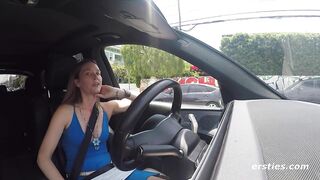 Ersties - Hot Blonde Masturbates In Her Car