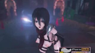 mmd r18 Bunny Style Tara Mikasa Ackerman 3d hentai