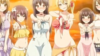 In beach Six cute step sisters with big boobs and huge ass fuck first time big dick anime hentai