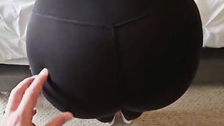 Teacher With Big Ass In Leggings Already Bending Over For Students Dads After Meeting