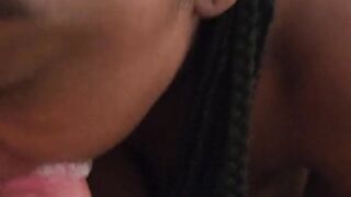 Ebony swallows load