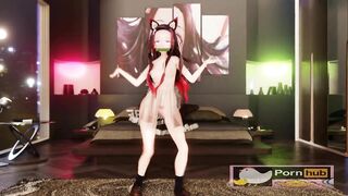 mmd r18 Sting Nezuko princess and the king 3d hentai