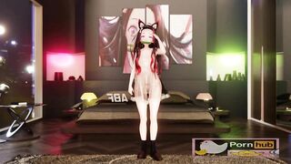 mmd r18 Sting Nezuko princess and the king 3d hentai