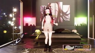 mmd r18 Sting Nezuko princess and the king 3d hentai