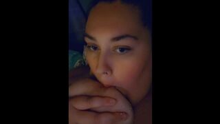 Bbw sucking my own nipples