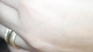 Step Mom Handjob quickie with huge cumshot on her big ass