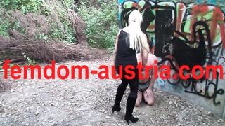 brat princess slap and spit slave outdoor