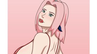 Sakura clásica y en lencería - Naruto