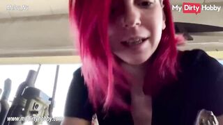 MyDirtyHobby - Redhead babe masturbates while the mechanic works