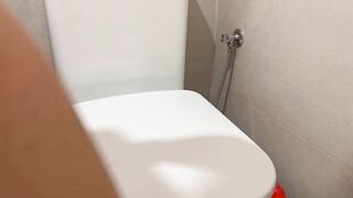 Tampon insertion in my tight little pussy after my hot shower