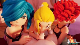 The three sisters suck my cock