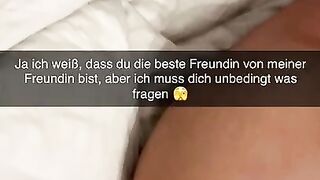 Freund betrügt seine Freundin auf Snapchat mit Ihrer besten Freundin und creampied Sie in den Arsch