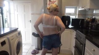 Wife strips in shorts