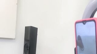 Sucking dildo on live sex cam