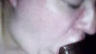 Bbw sucking BBC while fishing