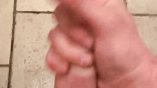 Jerk off Public toilette prepare for cum Big dick hubby