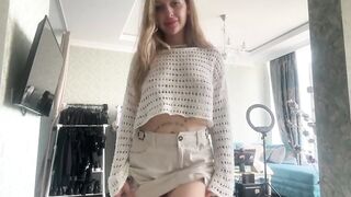 Sexy Girl in Mini Skirt Teasing You