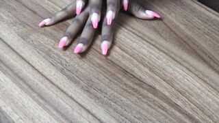 Ebony hand & finger nails fetish