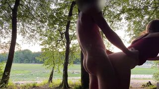 Risky Outdoor Fuck almost get caught again