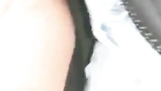 My Date Fucked My Squirting Pussy In Public and Cum on my Stockings And Sent My Husband the Video