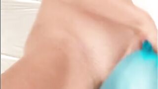 German Milf: Masturbation and orgasm with balloon