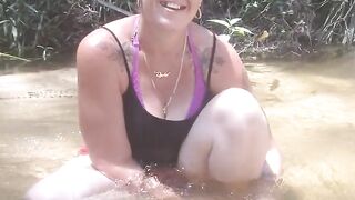 First Time Casting With Popular Country Girl On Spring Break In The Middle Of The Woods In Creek