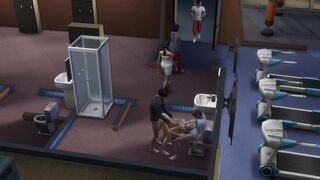 sims в спорт зале