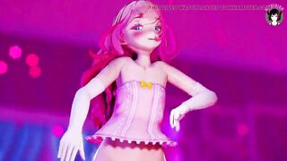 Sexy Thick Teen In Pink Dress Dancing + Gradual Undressing (3D HENTAI)