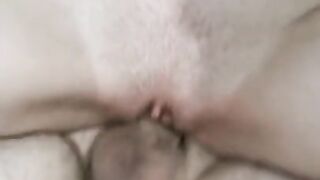 Rubbing and fucking teen pussy from below