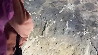 Having sex in a cave during a hiking trip, he couldnt stay quiet ???? #helicopter