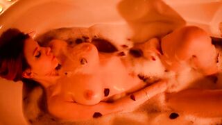 Masturbating while taking a bath