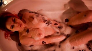 Masturbating while taking a bath