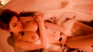 Masturbating while taking a bath