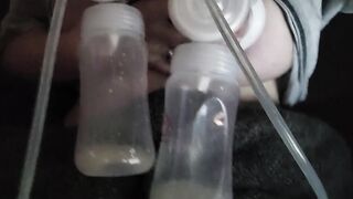 Watch me PUMP/MILKING MYSELF *mini session*