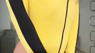 HOT TARANTINO COSPLAY - Sucking dildo and doing horny show - Susy Gala