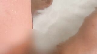 Japanese submissive masturbation in bath tub