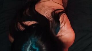 oh G*D! This horny girl keeps sucking after swallowing a big load