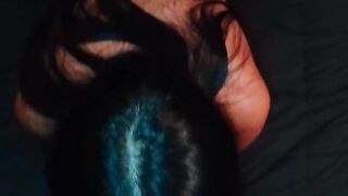 oh G*D! This horny girl keeps sucking after swallowing a big load