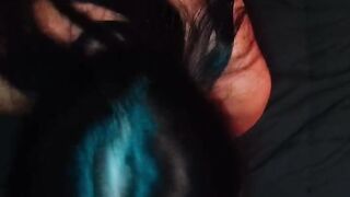 oh G*D! This horny girl keeps sucking after swallowing a big load