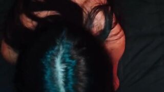 oh G*D! This horny girl keeps sucking after swallowing a big load