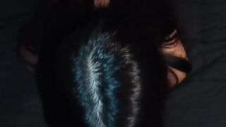 oh G*D! This horny girl keeps sucking after swallowing a big load