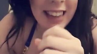 ☆ YourKinkyKitten Horny, Dirty Talking whilst Giving Teasing Tit Wank with Dildo ☆