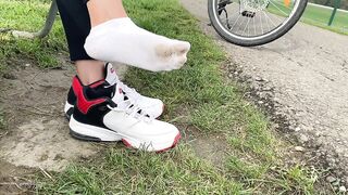 Dirty White Socks In A Park