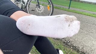 Dirty White Socks In A Park